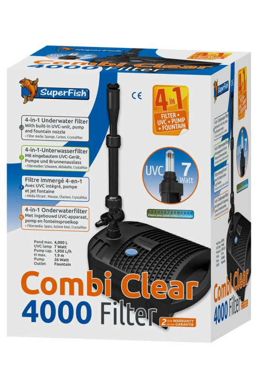 Superfish Combi Clear 4000 4-v-1 rybníkový filtr UVC